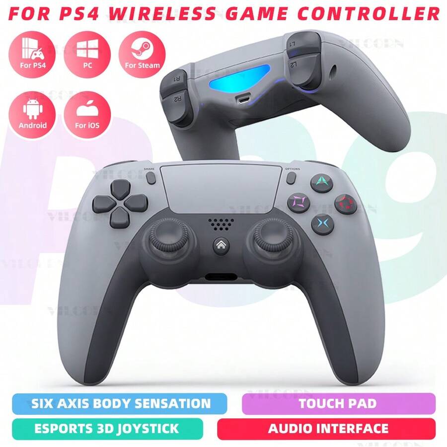 无线游戏手柄，兼容、蓝牙及PC，双震动3D摇杆，支持Steam/iOS/安卓平台