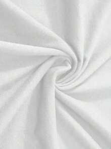 Camiseta Casual Mujer - Algodón 100% Suave, Estampado Moderno, Ideal para Todo Momento  Liso    Casual    Ninguno    Diario - Blanco - Ver 4