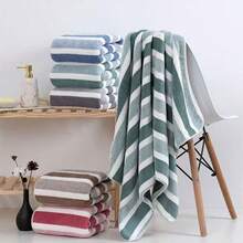 3 pièces/Set Ensemble de serviettes de bain, 70x140cm - Douces, absorbantes, séchage rapide, avec boucle de suspension, convient pour la salle de bain, le spa, l'hôtel, la piscine, la plage, la salle de sport et plus encore. Serviettes de douche pour le salon de beauté, l'hôtel, les sports, les essentiels de la maison, la serviette, les soins de la peau