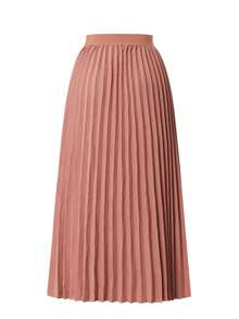 Pleated Skirts For Women Bottoms Fall Clothes Business Casua Leather Pink Long Skirt