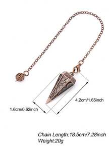 1PC Copper Metal Rune Pendant For Dowsing Divination Balancing Body Healing Chakra Reiki Spiritual Antique Pendant Pendule Pendulo H747 - Pendulum - View 7