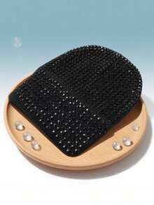 1 pieza Gorro de punto con strass de acrílico brillante, estilo urbano, unisex para otoño/invierno