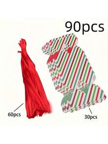 45/90 Pcs Red Gift Boxes With Ribbons, Multi-Purpose Paper Gift Boxes, Suitable For Carnival, Christmas, Thanksgiving, New Year, And Multi-Functional Party Gift Box Packaging