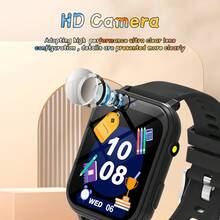 ERUN Kids Smart Watch, Suitable For Teenagers - Front Camera + Video Recording, 18 Educational Games, Pedometer/Alarm/Flashlight Combo, Durable Silicone Strap, Rechargeable Battery, Fun Design, Perfect Birthday/Gift For Boys And Girls, Teenage Smart Watch, Fun Design, Multi-Function Watch, Cute Watch Design, High-Quality Display - Multicolor - View 3