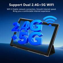 Coopers YQ10S Max 2 In 1 Tablet, 10 Inch Android 15 Tablet, RK3562 4-Core 2.0Ghz/6GB RAM+128GB ROM/2MP+5MP /1280x800 IPS Touch Screen/2.4+5G WiFi/WiFi 6/6000mAh/Google Certified Tablet PC With Keyboard/Mouse/Stylus/Protective Case(No Adapter) - Black - View 9