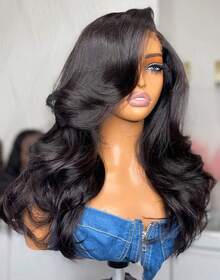 bling hair Body Wave 13x4 13x6 4x4 Lace Front Wigs Human Hair Pre Plucked 180% Density Transparent Wear To Go 6x4 9x6 5x5 Lace Closure Glueless Wigs Human Hair Pre Plucked Pre Cut Brazilian Hair Hidden Strap Invisible Drawstring 360 Body Wave Full Lace Frontal Wigs Human Hair Pre Plucked Pre Bleached - Natural Black - Xem 1