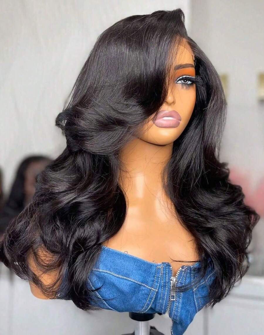 bling hair Body Wave 13x4 13x6 4x4 Lace Front Wigs Human Hair Pre Plucked 180% Density Transparent Wear To Go 6x4 9x6 5x5 Lace Closure Glueless Wigs Human Hair Pre Plucked Pre Cut Brazilian Hair Hidden Strap Invisible Drawstring 360 Body Wave Full Lace Frontal Wigs Human Hair Pre Plucked Pre Bleached - Natural Black - Xem 1