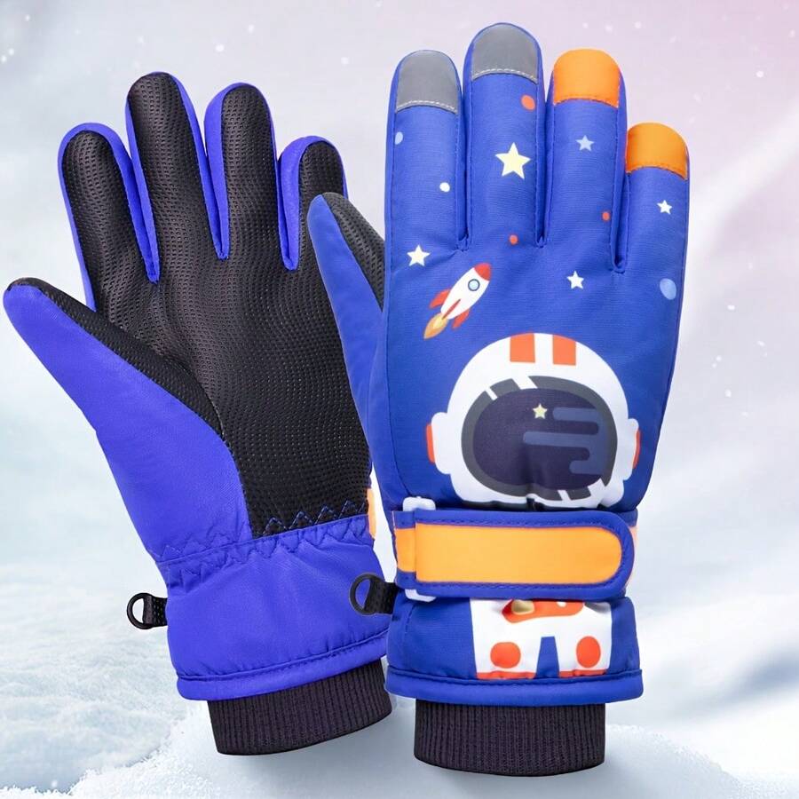 Gants de ski de la marque Sweet Boy, convenant aux filles, gants d'hiver en polaire épais et chauds, adaptés aux voyages dans la neige en extérieur, parfaits pour les cadeaux d'anniversaire, cadeaux parfaits pour Noël, Thanksgiving, Noël/Saint-Valentin, Halloween, automne, hiver, extérieur, sport, gants tactiles d'hiver pour la course, le cyclisme, le soccer, le football, les sports d'extérieur, tricotés pour les garçons et les filles, convenant aux temps froids et au ski