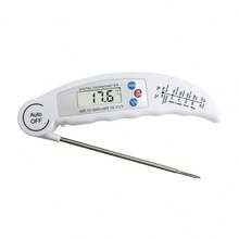 1pc Digital Folding Probe Thermometer With Stainless Steel Tip, Suitable For Kitchen, Grill, Baking And Dairy Food Temperature Measurement (Uses AAA Battery)
