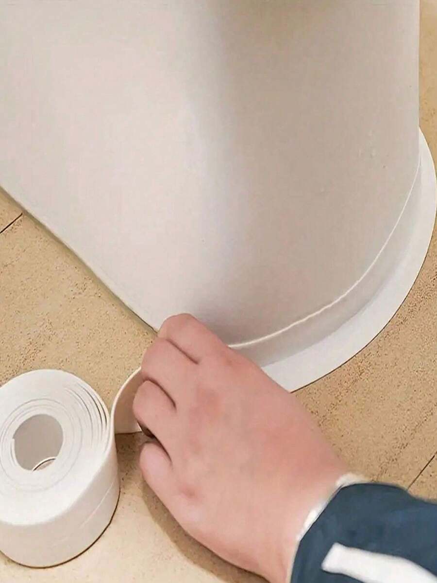 1Roll Of 3.2m Long PVC Home Decoration Sealing Strip, Decorative Sealing Tape, Used For Kitchen Accessories, Bathroom Shower And Bathtub Sealing Strip, Tape Sealing Strip, Self-Adhesive Waterproof Wall Sticker, Sink Edge Tape (2.2cm/0.87inch)