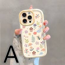 A Cute Dog,Pink Bow Phone Case Which Can Be Matched With A Same-Style Mobile Phone Charm Phone Case Compatible With IPhone17/17 AIR/17 PROMAX/17 PRO/16/7/8/11/12/13/14/15/X/XR/Xs/Plus/Pro/Pro Max/SE2/16E - antique white - View 4