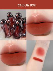 Gege Bear 1 pieza Labial de terciopelo suave y mate, de larga duración, a prueba de manchas, de color natural, versátil, producto de maquillaje - Multicolor - Ver 7