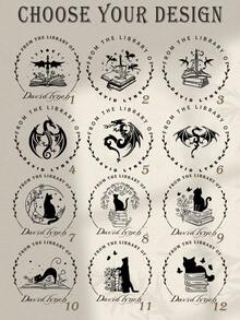 1 Pc Embosser Stamp, Custom Initials Book Embosser Stamp, Personalized Library Stamp, Scrap Booking Embosser, Personalized Envelopes Embosser, Handheld Embosser, Initials Embosser Stamp, Date Embosser, Wedding Embossing Stamp, Paper Embossing Stamp, Clients For Anniversaries, For Weddings, For Graduation, For Business/Work/Office Modern - Single Piece - View 6