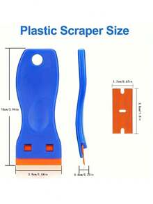 1 pièce Grattoir en plastique multifonctionnel, réutilisable et non dommageable, retire la peinture, les débris, les étiquettes, les autocollants, léger et pratique pour le nettoyage du verre, le retrait des décalcomanies, des autocollants et des vieux adhésifs dans la salle de bain, les toilettes, la voiture, le mur, le sol