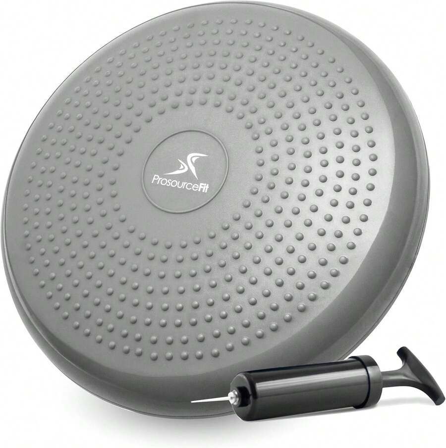 Entrenamiento de equilibrio del núcleo de diámetro de fitness, cojín suave, con bomba infladora - Verde - Ver 1