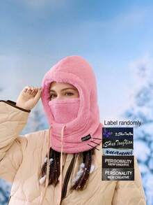 1 chiếc mũ giữ ấm tai và cổ mùa đông có lớp lót giữ nhiệt, mặt nạ trượt tuyết, mũ giữ ấm đầu và cổ bằng vải dệt kim polyester, dành cho cả nam và nữ, nhẹ, nhãn ngẫu nhiên - A - Xem 17