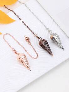 1PC Copper Metal Rune Pendant For Dowsing Divination Balancing Body Healing Chakra Reiki Spiritual Antique Pendant Pendule Pendulo H747 - Pendulum - View 9