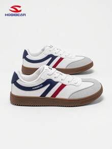 HOBIBEAR 赤足鞋，加宽舒适，北欧健走鞋，女童款，柔软橡胶鞋底，德国青少年训练鞋，户外徒步鞋 - 藍白色 - 查看 5