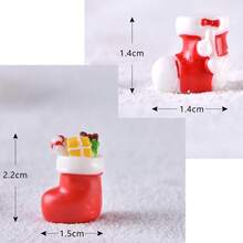 إكسسوارات ديكور سانتا وتمثال الثلج، هدايا عيد الميلاد، زخارف صغيرة من الراتنج لمناظر طبيعية صغيرة