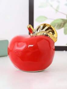 1 pièce Décoration de pomme en céramique pour Noël, décoration de bureau et de salon pour la maison. Artisanat parfait pour la vitrine de magasin et cadeau de Noël surprenant