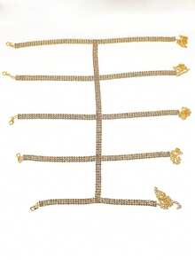 Letni, seksowny, wielorzędowy, kryształowy łańcuszek na nogę, spersonalizowany łańcuszek na nogę, styl europejski i amerykański dla kobiet