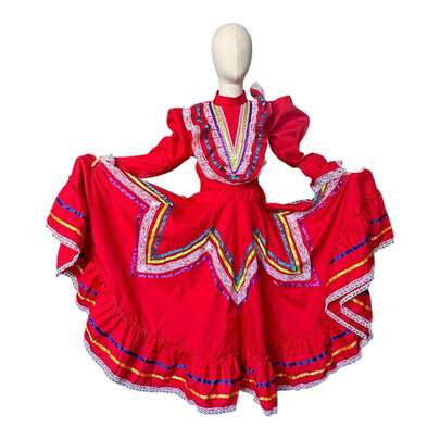 Vestido Jalisco Traje Tipico Niña Folklor Mexicano Festival Escolar Vestuario Jalisciense Disfraz Vestido Guadalajara