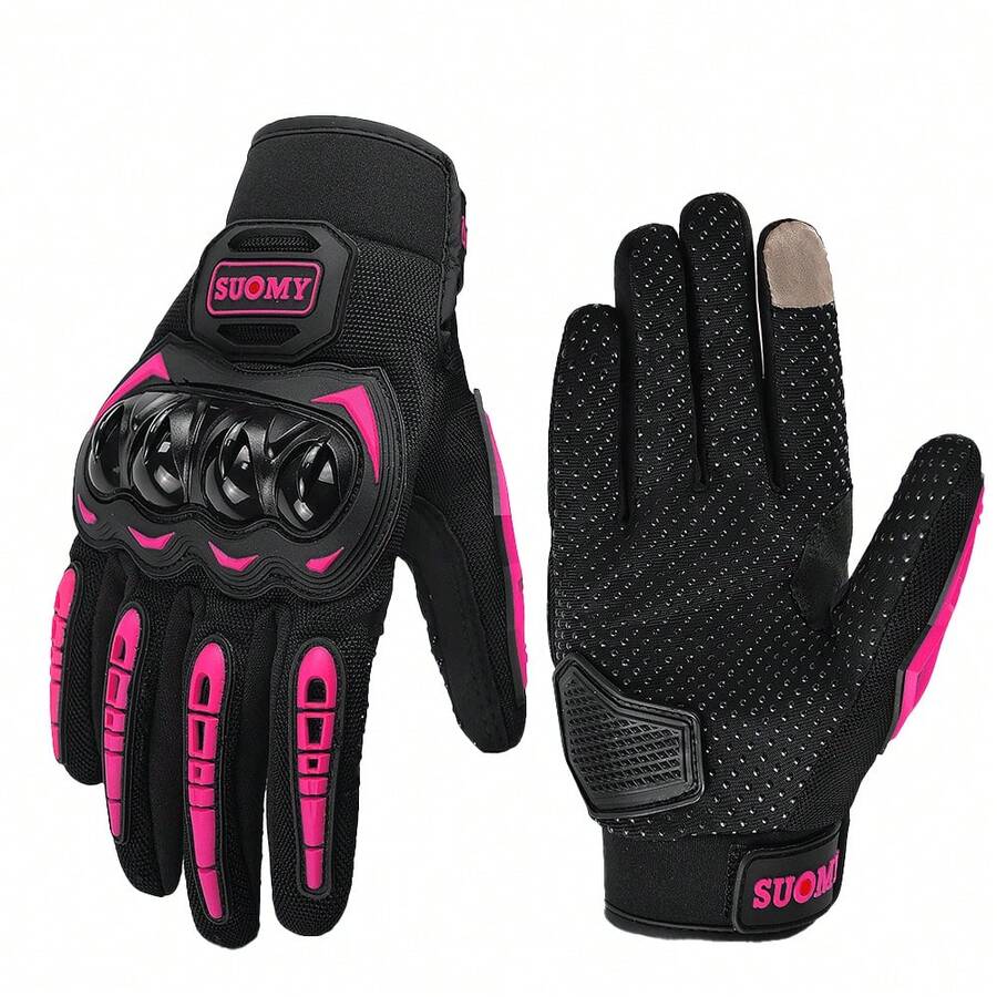 suomy Lady Pink Motorcycle Riding Gloves Summer Women Breathable Motocross Racing Gloves Motorbike Bicycle Cycling Moto Gloves Female