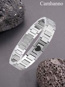 Camhanno 1PC Simple, Stylish And Unique Stainless Steel North Star Bracelet, Suitable For Women's Daily Or Special Occasions, Leisure, Weddings, Stackable Jewelry, Daily Gatherings, Christmas, Christmas Gifts