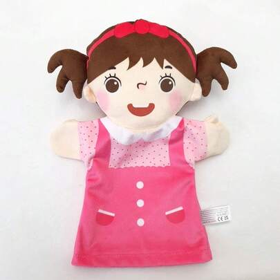 新卡通家庭人物男孩互動毛絨玩具手偶，親子互動，幼兒教育禮物