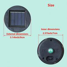 太阳能灯替换顶盖、LED 户外太阳能灯替换套件、太阳能电池板灯罩、灯罩替换件、花园露台装饰