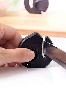 1pc Knife Sharpener. Professional 4-Stage Knife Sharpener. Sharpens Scissors. Equipped With Tungsten Steel, Diamond, And Ceramic Sharpening Stones For Kitchen Knives. Portable Sharpener, Fixed-Angle Sharpener, Diamond Stone Sharpener, Commercial Knife Sharpener, Household Knife Sharpening Tool, High-Quality Sharpener, Manual Sharpener, Multi-Stage Sharpener. Ideal For Cooking Enthusiasts And Home Chefs.