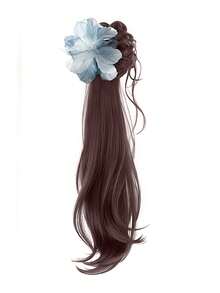 20-Inch Wig Slightly Curly Ponytail Clip Ancient Style Hanfu Braid Side Parted Wig Braid Cheongsam Light False Ponytail Suitable For Daily Use
