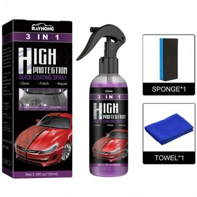 Spray De Revestimiento Cerámico Fast Car 3 En 1 (100 Ml)