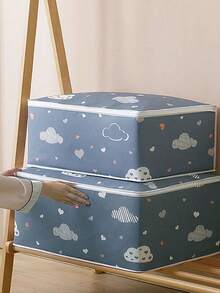 1pc Waterproof And Moisture-Proof Comfortable Storage Bag, Large Capacity Transparent Window, Suitable For Mobile, Packaging, Dormitory, And Sheet Storage Decorations Decor Festival Decor Room Decor Home Decor Decor Bedroom Decor Bedroom,Organizer,Organizer,Home Storage Closet Organization And Storage Clothes Organizer