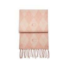 1 pieza Bufanda de mujer de doble cara a la moda, bufanda de flecos cálida de otoño e invierno con patrón de cuadrícula de letras rosas, bufanda y chal largo multiusos, suave y cómodo chal largo grueso, adecuado para usar al aire libre, campamento, salas con aire acondicionado, como regalo para ella, Día Internacional del Niño, aniversarios, regalos de cumpleaños, Navidad. CE486IVO.