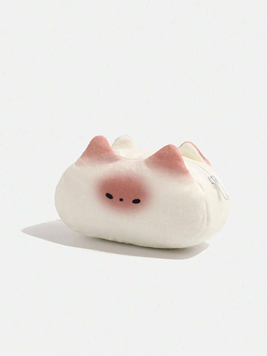 2Pcs Cute Cat Pattern Pen Bag Large Capacity Multifunctional With Zipper Pencil Case Stationery For School For Student School Supplies