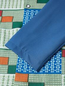 2件套，2025新款男士蓝色达希基，撞色格纹印花设计，立领，长袖，带口袋，松紧腰裤，非洲服饰，男士休闲衬衫裤两件套，街头服饰，派对，约会，婚礼，日常穿着，文化活动，传统仪式 - 藍色 - 查看 9