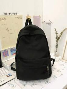适合青少年女孩的学校背包，简约学校书包防水高中男孩背包中学生书包大学女孩背包男孩休闲背包旅行美学背包，轻便大学书包，适合女孩男孩的学校背包，旅行笔记本电脑包 - 彩色 - 查看 2
