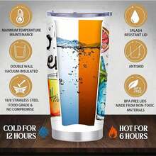 1pc 20 Oz Stainless Cup, 20 Oz Mug, Your Perfect Companion For Every Adventure, Mugs, Useful For Professionals Working Remotely, Vibrancy In The Verand