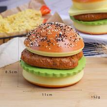 1pc Beef Burger Squeeze Toy For Adults,Hamburger,Food, Squishy, Fake Food, Squishy Toy,Beef Burger,Croissant, Low-Resilience Hamburger Multi-Layer Model Toy Stress Relief Gadget, Educational Toy, Realistic PU Material Detachable Relaxation Item