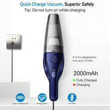 CascadeVac Aspiradora portátil recargable por USB para hogar y coche, de succión potente, de mano, con múltiples accesorios, apta para coche, hogar, oficina y grietas