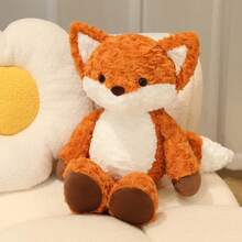 A Soft And Fluffy Red Fox Plush Doll, Suitable For Children Of All Ages. This Doll Is Durable, Fun, And Highly Interactive, Featuring A Fluffy Orange And White Patterned Design With Black Eyes. It Is The Perfect Choice For Play And Relaxation. It Is An Essential Doll For Children And An Indispensable Doll Accessory. This Doll Is Durable And Highly Interactive.