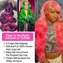 Body Wave 13x6 HD Transparent 613 Lace Frontal Human Hair Wig Honey Blonde Color Brazilian 13x4 Lace Front Wig For Women - S613 - 查看 10
