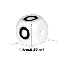 10pcs 12mm Simple Style White Base Black Letter + White Base Gold Letter Silicone Beads, DIY Jewelry Making Initial Letter Festival Gift Decorative Beads