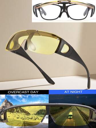 Stylish Night Vision Driving Glasses - Anti-Glare, Fashionable, Day And Night Driving Shades For Women And Men - Sun Protection, Clear Vision, Comfortable Wear