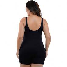 Nexis Maiô Macaquinho Plus Size Perninha Natação De Hidroginástica - Preto/Turquesa - Visão 5