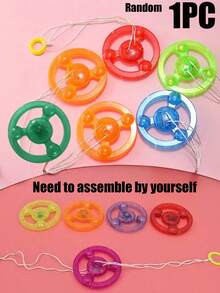 1/6个发光拉绳飞球玩具，旋转发光玩具，派对发光玩具，可锻炼手指灵活性，益智游戏，减压玩具，派对礼物，家庭互动玩具，适合学校课堂奖励，返校礼物，节日派对游戏，礼品袋填充物，发光小礼物，斋月礼物，儿童手指玩具，儿童礼物，女孩玩具，男孩玩具，儿童游戏，生日派对礼物，趣味礼物 - 彩色 - 查看 12