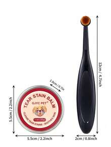 GJYC PET 宠物泪痕预防膏，含专业粉刷，适用于狗和猫的眼部护理，天然驱泪，温和清洁，有效且无刺激，1 盎司 - 杏色 - 查看 11