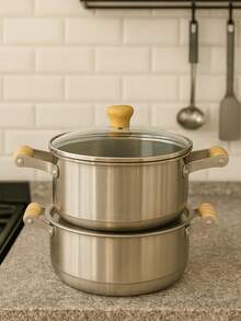 High-Quality And Beautiful Aluminum Cookware Set With Glass Lids, 2, 3, 4, Or 5 Pieces. - 查看 2