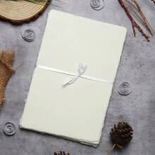 25张 | 300克冷压水彩纸 | 手工棉布毛边 | 适用于素描、绘画等 - 白色 - 查看 8